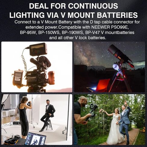 لوحة بطارية F1TP NP F ، لوحة محول بطارية NP-F لكاميرات DSLR بدون مرآة ، مع مؤشرات طاقة LED ، ثقب المسمار 1/4 بوصة متوافق مع NP F550 ، NP F970 ، NP F770 بطارية (NP F V2.0) in Kuwait