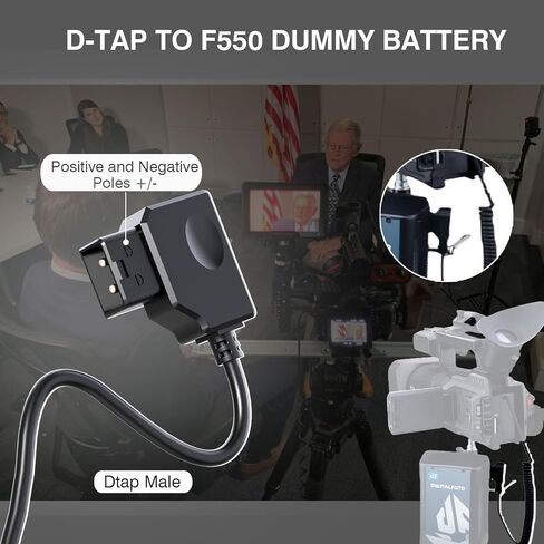 لوحة بطارية F1TP NP F ، لوحة محول بطارية NP-F لكاميرات DSLR بدون مرآة ، مع مؤشرات طاقة LED ، ثقب المسمار 1/4 بوصة متوافق مع NP F550 ، NP F970 ، NP F770 بطارية (NP F V2.0) in Kuwait