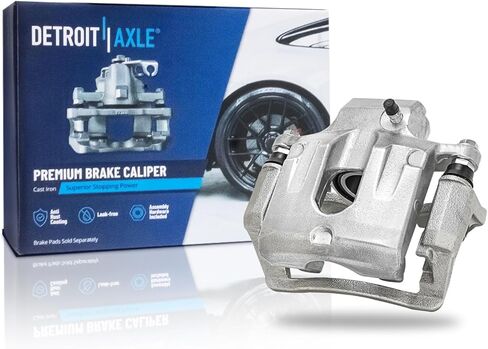 Detroit Axle - الخلفية اليسرى الفرامل الفرجار ل Chevy Trailblazer GMC Envoy Chevy SSR Buick Rainier Isuzu Ascender Olds Bravada Saab 9-7X Driver Disciper Sciper W/Bracket Placement in Saudi Arabia