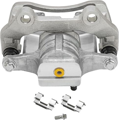 Detroit Axle - الخلفية اليسرى الفرامل الفرجار ل Chevy Trailblazer GMC Envoy Chevy SSR Buick Rainier Isuzu Ascender Olds Bravada Saab 9-7X Driver Disciper Sciper W/Bracket Placement in Saudi Arabia
