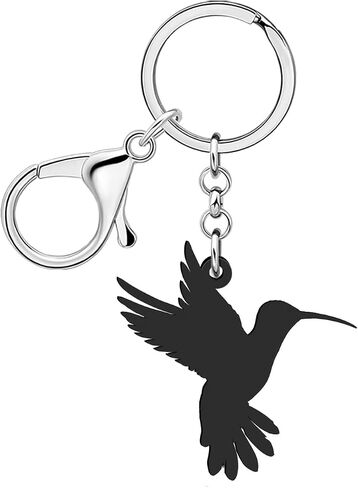 Weveni acrylic floral hummingbird keychain keychain charms Hommingbird Higds for Women Girls Pres Prose Prose Care Keys in Saudi Arabia