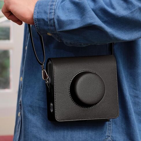 CAIYOULE Case for Fujiflim Instax Wide EVO Instant Camera PU Leather Bag and for Fuji Wide Film Photo Magnetic Picture Frame with Adjustable Straps Brown-（No Camera） in Kuwait