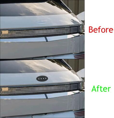 Pestevmod Morse Code Emblemer متوافق مع Hyundai Kona & Electric Kona EV 2024 2025 ABS شارات ABS الأمامية والخلفية من تصميم 2 جوفاء (الفضة) in Saudi Arabia
