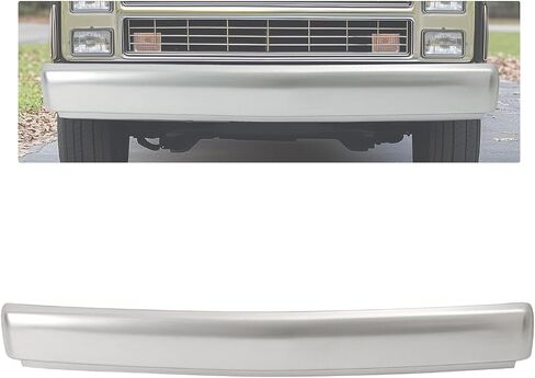 KUAFU Front Bumper Roll Pan Compatible with 1981-1987 Chevy Chevrolet & GMC C/K/V/R Series Pickup Fleetside/Styleside Replacement For REPG019401 Steel Galvanized Silvery in Saudi Arabia