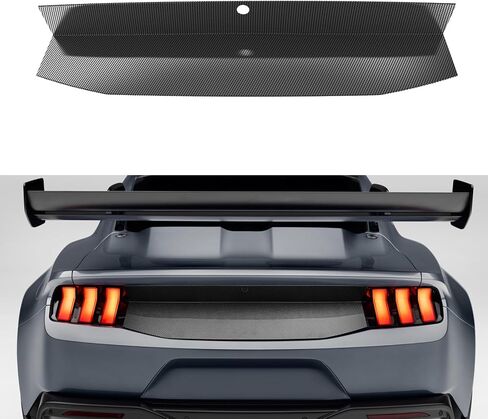 Rear Decklid Trim Panel Compatible with 2024 2025 Mustang GT EcoBoost Dark Horse, Mustang External Accessories Trunk Center Boot Cover Panel Trim for Mustang 2024+, Carbon Fiber Texture in Saudi Arabia