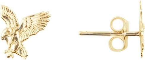 Fine 10k Gold American Bald Eagle Stud Earrings in Saudi Arabia