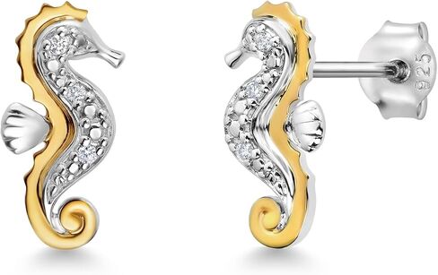 Gem Stone King 925 Sterling Silver and 10K Gold Gold White Lab Clars in Saudi Arabia