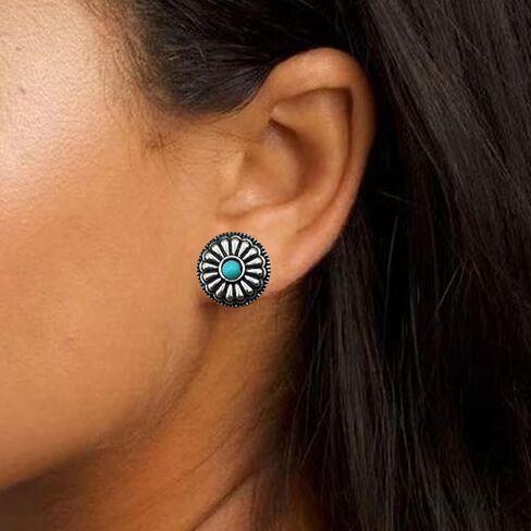 Western Earrings for Women Cowgirl Cowboy Earrings Country Turquoise Studs Earrings West Cowgirl Outfits Handmade Accessories in Kuwait