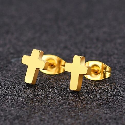 ONLYJUMP 925 Sterling Silver Cross Stud Earrings For Women Fashion Earrings Cross Earrings Small 14k Gold Plated Cross Earrings Studs Jewelry Gifts in Saudi Arabia