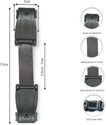 Strap Stop Anti Escape Car Seat Strap — UK Made, Crash Tested, ECE R44-04 & R129 Passed Buckle up Houdini Straps for Car Seat — Multi-use & Impossible to Unlock (1 x Car Seat Safety Clip) - 4 Colors in Saudi Arabia