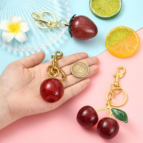 Sport Angel Fruit Flower موضوع سحر سلسلة المفاتيح لـ DIY Jewelry Craft Presh -keychain Decor in Kuwait