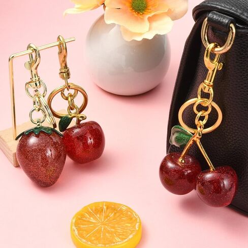 Sport Angel Fruit Flower موضوع سحر سلسلة المفاتيح لـ DIY Jewelry Craft Presh -keychain Decor in Kuwait