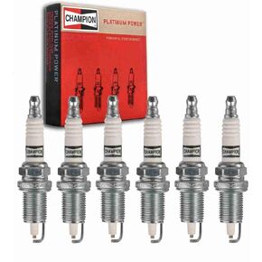 6 PC Champion Platinum Sparks توافق مع Jeep TJ 4.0L L6 1997-2006 in Kuwait