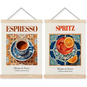 Yomisex Italian Amalfi Coast Lemon Wall Art Poster, Blue and White Floral Mediterranean Tiles Lemons Tree Canvas Prints Wall Art Framed for Home Kitchen Dining Room Decor, 12x16 Inch in Kuwait