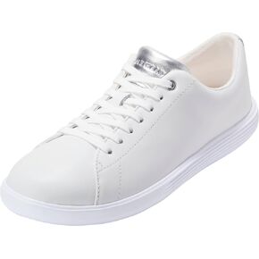 Cole Haan Women's Grand Crosscourt Sneakers, White/Silver, 6 in Kuwait