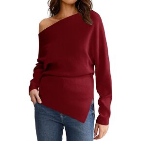Saodimallsu Womens Off One Shoulder Sweaters Long Sleeve 2025 Casual Fall Pullover Knit Tops in Kuwait