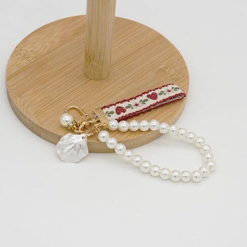 بوهو المقلدة لؤلؤة معصم مفتاح سوار سوار سوار حبل سلسلة مفاتيح السلسلة الحلقة قلادة هدايا المفاتيح للفتيات محفظة محفظة أكياس محفظة in Kuwait