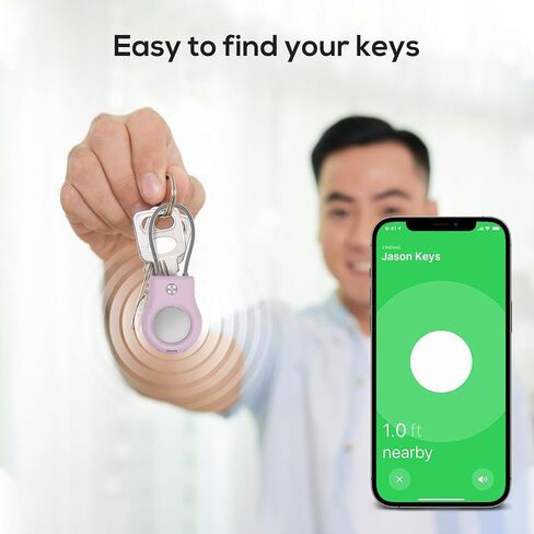 حامل Airtag ، (4 عبوات) سلسلة مفاتيح علامة الهواء مع قفل آمن ، حافظة Airtags مع كابل الأسلاك لركوب Apple Airtag ، حالة وقائية مضادة لضخ in Kuwait
