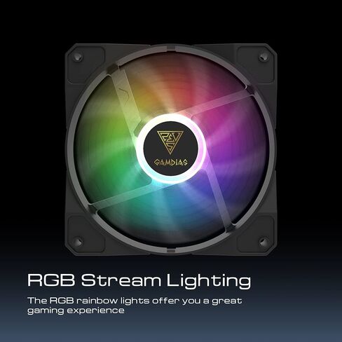 GAMDIAS AURA GLV2 360mm AIO CPU Liquid Coooler, Hidden Cable Design, Fully Rotatable Pump, High Performance PWM Fan, ARGB MB Sync & 30 Built-in Light Effects, Intel LGA 1700/1200, AMD AM5/AM4, Black in Saudi Arabia