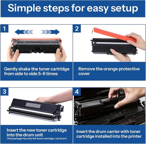 TN-431 TN431 Cyan Magenta Yellow Toner Cartridge Replacement for Brother TN431 TN-431 HL-L8260CDW MFC-L8900CDW HL-L8360CDW MFC-L8610CDW Printer, TN4313PK in Kuwait