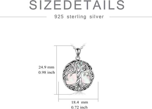 WINNICACA Tree of Life Necklace 925 Sterling Silver Family Celtic Tree Necklace Dainty Pendant Irish Jewelry Birthday Anniversary Christmas Gifts for Women Mom Wife Girlfriend in Saudi Arabia