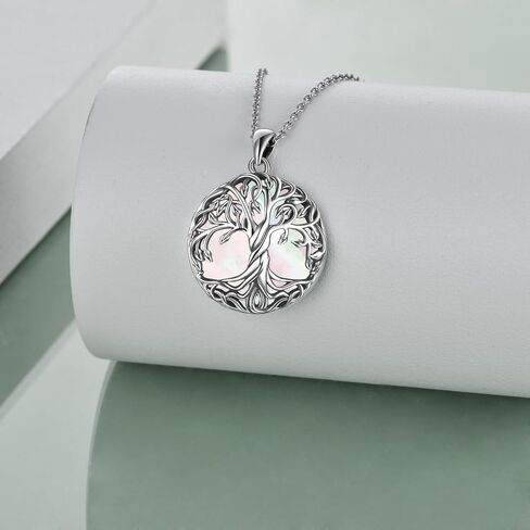 WINNICACA Tree of Life Necklace 925 Sterling Silver Family Celtic Tree Necklace Dainty Pendant Irish Jewelry Birthday Anniversary Christmas Gifts for Women Mom Wife Girlfriend in Saudi Arabia