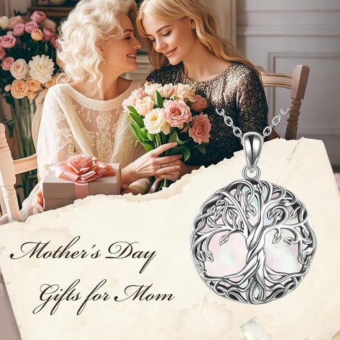 WINNICACA Tree of Life Necklace 925 Sterling Silver Family Celtic Tree Necklace Dainty Pendant Irish Jewelry Birthday Anniversary Christmas Gifts for Women Mom Wife Girlfriend in Saudi Arabia