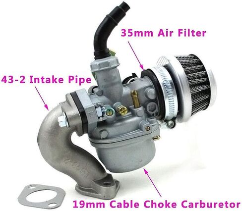 19mm PZ19 Carburetor Carburador Air Filter Intake Pipe For 50cc 70cc 90cc 110cc ATV Quad For Taotao For Sunl in Saudi Arabia