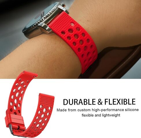 متوافق مع نطاقات Casio MDV106-1A ، Lamshaw 22 مم معصم معصم سيليكون رياضي مع مشبك معدني متوافق مع سلسلة Casio MDV106 in Kuwait