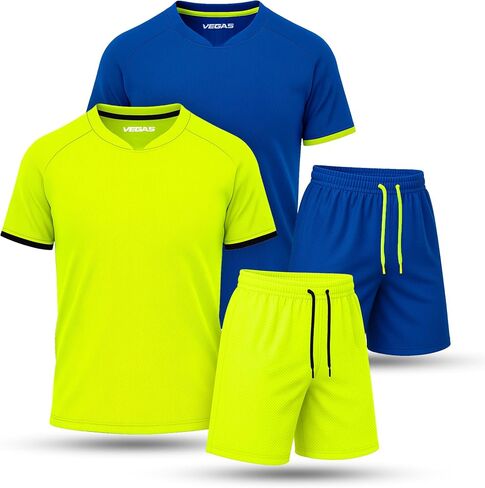 مجموعات Vegas Boys Athletic Short Sets 2 قطعة وقصيرة للأطفال مجموعات ملابس شبكية فضفاضة حزمة من 2 و 3 in Kuwait