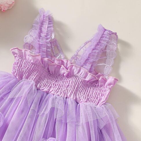 Baby Girl Toddler Butterfly Dress Sleeveless Tulle Tutu Wings Fairy Layered Ruffle Birthday Party Princess Dresses (Green,2-3 Years) in Saudi Arabia