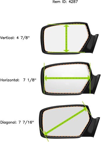 Fits 09-14 Fit Left Driver Side Mirror Glass Lens w/Adhesive USA in Saudi Arabia