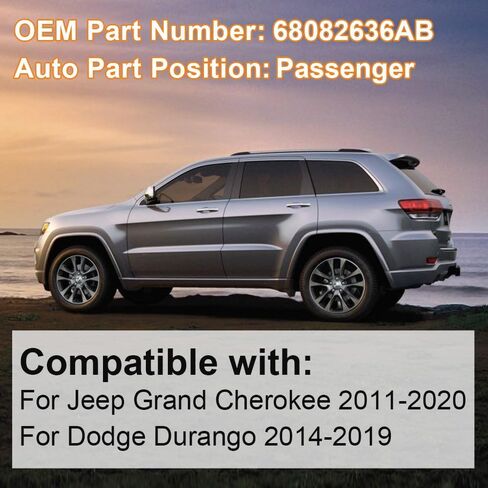 Senzeal Passenger Side Plansed Mirror Glass بديل لجيب Grand Cherokee 2011-2020 Dodge Durango 2014-2019 (الجانب الأيمن) in Saudi Arabia