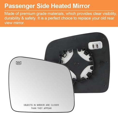 Senzeal Passenger Side Plansed Mirror Glass بديل لجيب Grand Cherokee 2011-2020 Dodge Durango 2014-2019 (الجانب الأيمن) in Saudi Arabia