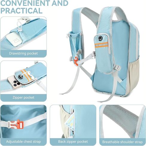 15L Small Hiking Backpack for Women Men Lightweight Packable Backpack Foldable Casual Daypack for Camping Travel Outdoor, Blue in Saudi Arabia