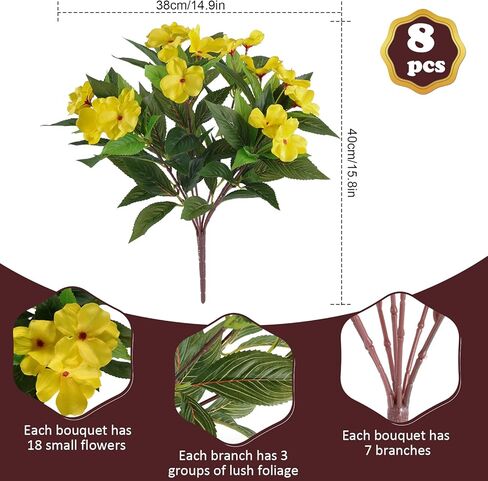 الزهور الاصطناعية الزهور للزهور الحريرية في الهواء الطلق الزهور فو ، شجيرات شجيرات حمراء لخطوات الفناء في الحديقة الشرفة الشرفة الشرفة (4 ، أحمر) in Kuwait