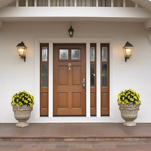 الزهور الاصطناعية الزهور للزهور الحريرية في الهواء الطلق الزهور فو ، شجيرات شجيرات حمراء لخطوات الفناء في الحديقة الشرفة الشرفة الشرفة (4 ، أحمر) in Kuwait