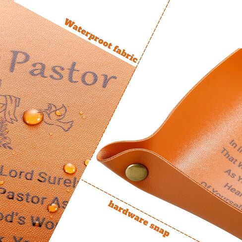 Pastor Appreciation Gifts Leather Tray, Desktop Storage Organizer Leather Tray Key Holder for Pastor, Appreciation Day, Baptism, Birthday, Christmas, Thanskgiving Fall Gifts for Men of God in Saudi Arabia