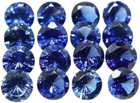 شكل مستدير من الياقوت الأزرق الطبيعي 6 مم من الحجارة السائبة 16 PCS Rec5 in Saudi Arabia
