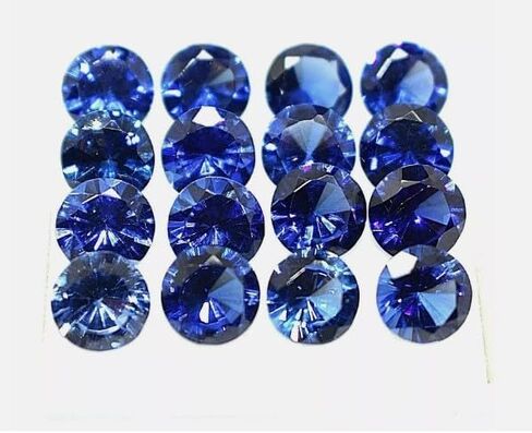 شكل مستدير من الياقوت الأزرق الطبيعي 6 مم من الحجارة السائبة 16 PCS Rec5 in Saudi Arabia