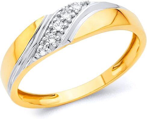 The World Jewelry Center Mens 14k Yellow Gold Wedding Band in Saudi Arabia