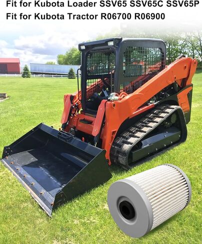 فاصل مياه مرشح الوقود متوافق مع Kubota SVL75-2 SVL65-2 SVL95-2S SSV65PC SSV75PC استبدال V0631-51880 V063151880 مع O-Ring in Saudi Arabia