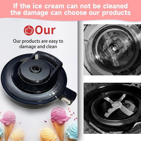 Compatible Lid for Ninja Ice Cream Maker NC301 Series, Ice Cream Replacement Lid, Replacement Parts Accessories Compatible with NinjaNC299AMZ/NC301/NC300/NC201/NC101 Series (NO Paddle) in Saudi Arabia