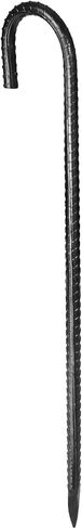 VEVOR Rebar Stakes, 12-Inch, Heavy-Duty 0.4 in Diameter J Hook, Galvanized Steel Ground Anchors with Chisel Point End & Rust-Resistant Coating, for Gardening Support, Fence, Camping Tents (16-Pack) in Saudi Arabia