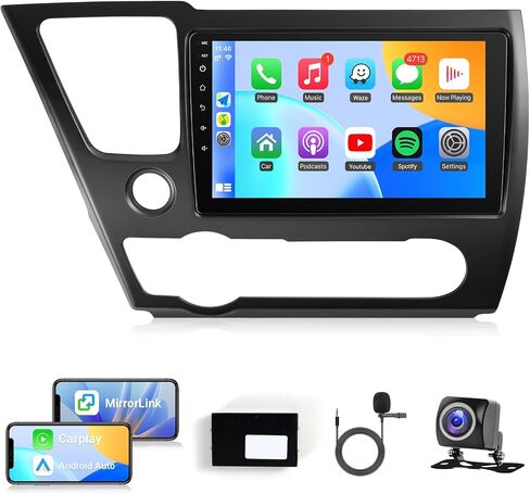 Naifay Android Car Stereo for Honda Civic 2006 2007 2008 2009 2010 2011 Radio, 10.1 inch Touch Screen for Honda Civic Car Radio with Carplay Android Auto Bluetooth WiFi GPS SWC Backup Camera in Saudi Arabia