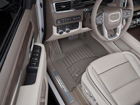 Weathertech Floorliner HP Custom Fit Floor Floor Floor for Escalade ، Escalade ESV ، Yukon ، Escalade -V - 1st Row (4416321IM) ، Black in Kuwait