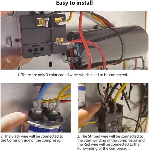 Upgraded For 521 CSR-U1 Compressor Saver Starter Kit for 1- to 3-ton AC units,For 521 HVAC Compressor Saver Hard Start Capacitor in Saudi Arabia