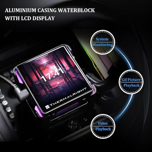 Thermalright Elite Vision 360 ARGB White AIO CPU Liquid Cooler,IPS LCD Screen with 320*320 Resolution,for AM4/AM5/Intel LGA1700/1851,’2.73 inch’Magnet-Absorbent LCD Screen for Images,White PC Cooling in Kuwait