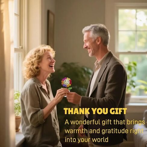 كروشيه عباد الشمس زهرة الكروشيه كروشيه على شكر هدايا قوس قزح قوس قزح -ديكور مكتب المكتب للنساء أو المعلمين -هدية عباد الشمس لعيد الميلاد ديكور لوحة القيادة in Kuwait