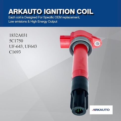 Performance Ignition Coil Pack Set Of 6 Compatible With Mitsubishi Galant Endeavor 3.8L V6 Replacement For 1832A031 5C1750 UF-643 UF643 C1693 in Saudi Arabia